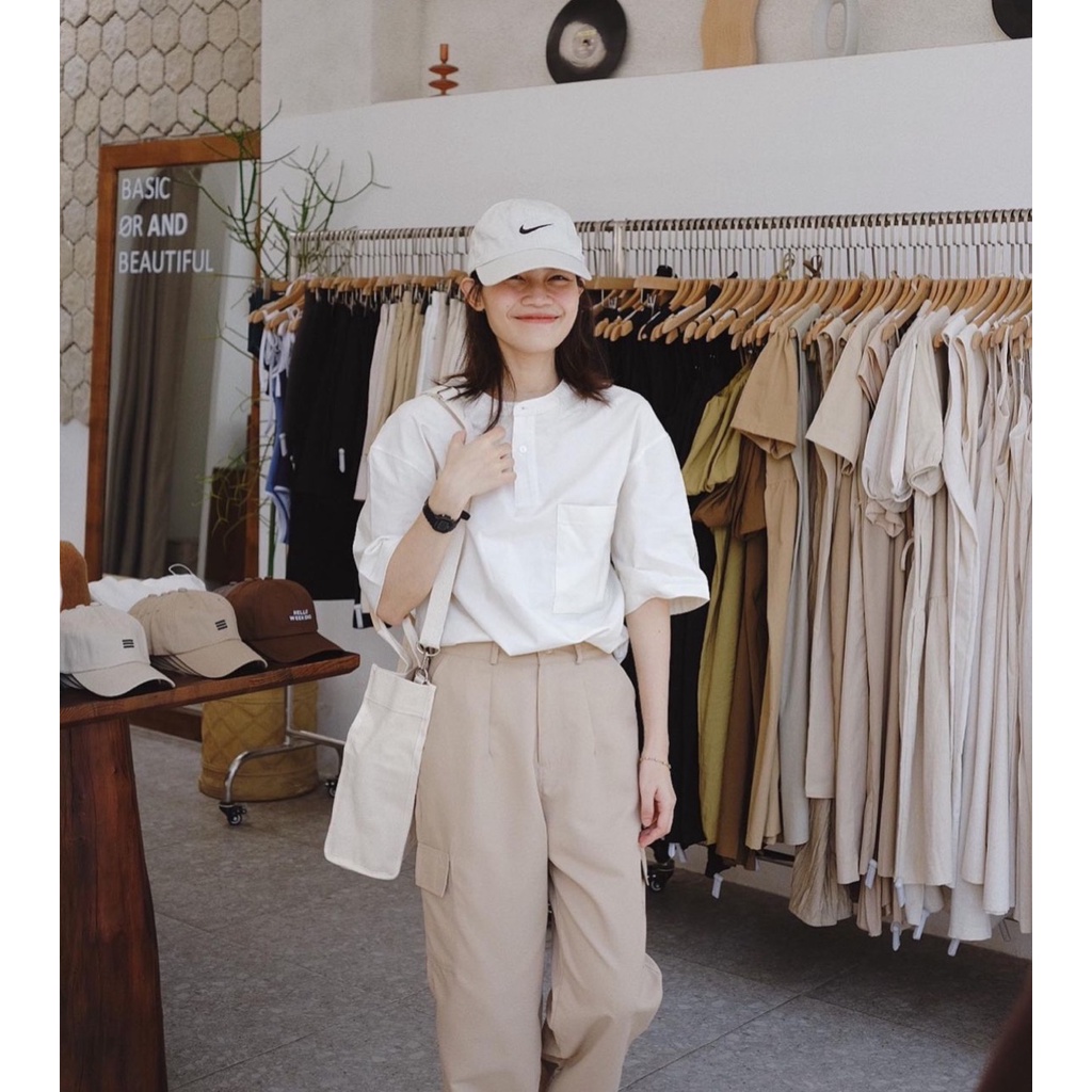 Sơ mi linen hàng cổ tàu Hari GenZ SmCOTAU0104