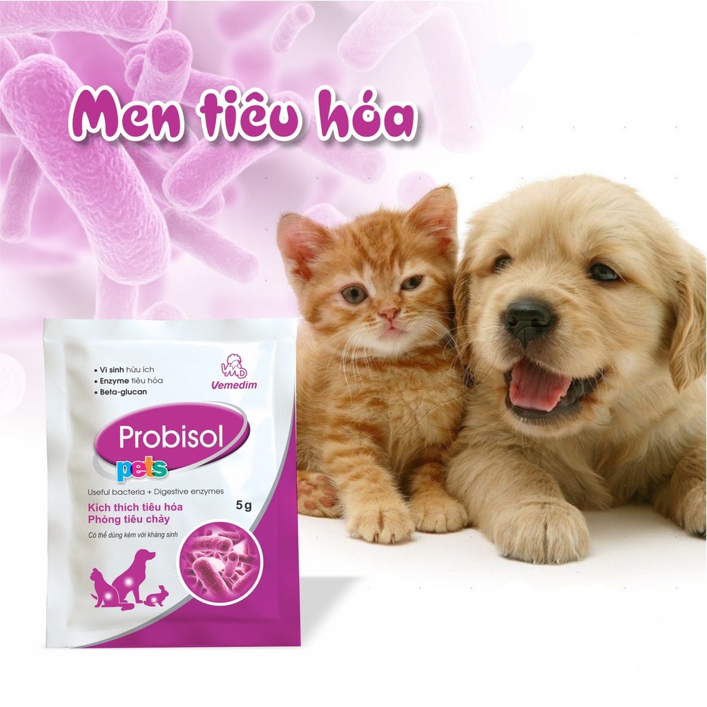 PROBISOL Men Tiêu Hóa Cho Chó Mèo - Rối loạn tiêu hóa, tiêu chảy, táo bón, khử mùi hôi phân và cân bằng vi sinh
