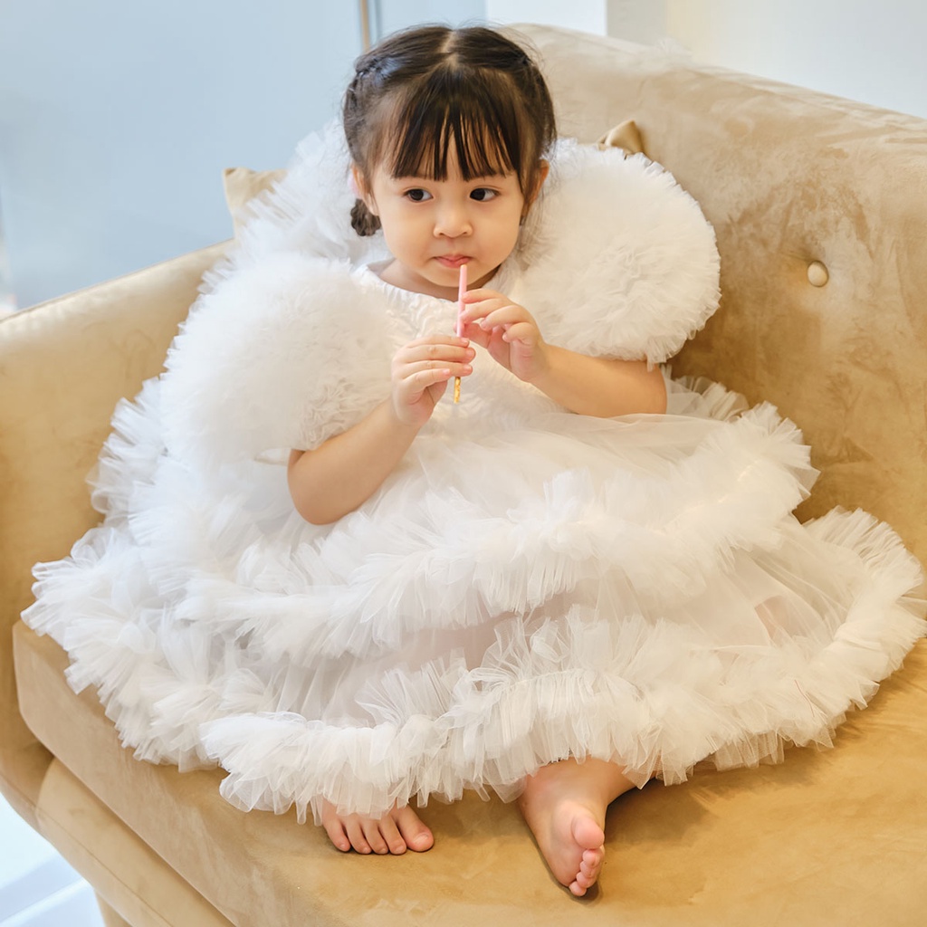 Đầm công chúa bé gái Dory Kids công chúa tuyết tay phồng cho bé từ 1 tuổi đến 10 tuổi