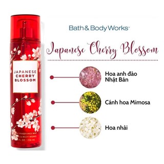 ✨ Xịt thơm Body Mist 𝐁𝐚𝐭𝐡 𝐚𝐧𝐝 𝐁𝐨𝐝𝐲 𝐖𝐨𝐫𝐤𝐬 𝐉𝐚𝐩𝐚𝐧𝐞𝐬𝐞 𝐂𝐡𝐞𝐫𝐫𝐲 𝐁𝐥𝐨𝐬𝐬𝐨𝐦
