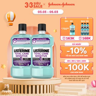 Bộ 2 Nước súc miệng cho răng nhạy cảm Listerine Total Care Sensitive