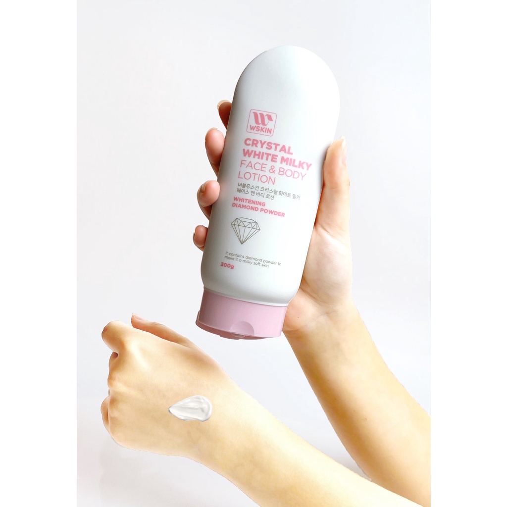 Kem body kim cương Wskin Crystal White Milky Face & Body SPF36