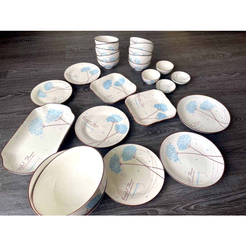 Bộ bát hoa bồ công anh,decor cực đẹp,men dầy dặn,hoạ tiết sắc nét