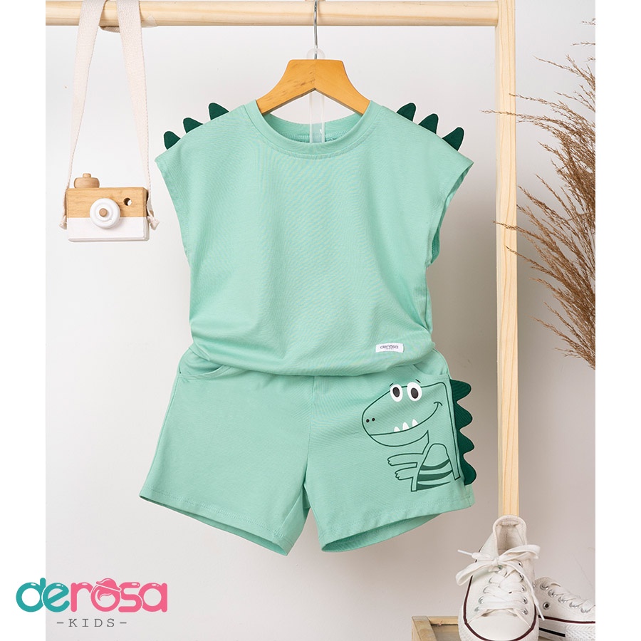 Bộ quần áo bé trai DEROSA KIDS chất liệu cotton cho bé 1 - 5 tuổi ASKD530B