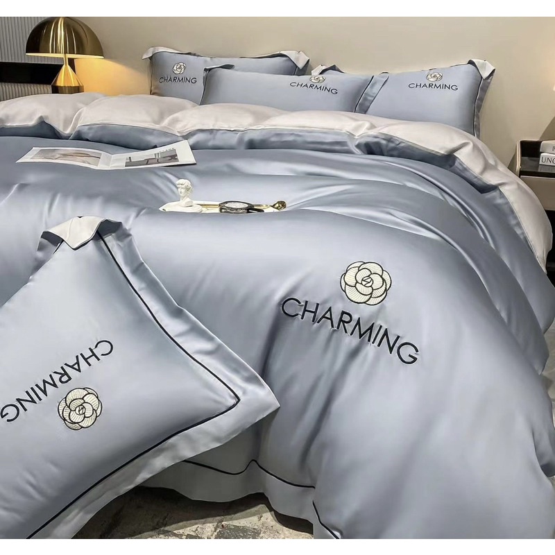 Set ga phi lụa charming IGUN BEDDING phối màu siêu hot