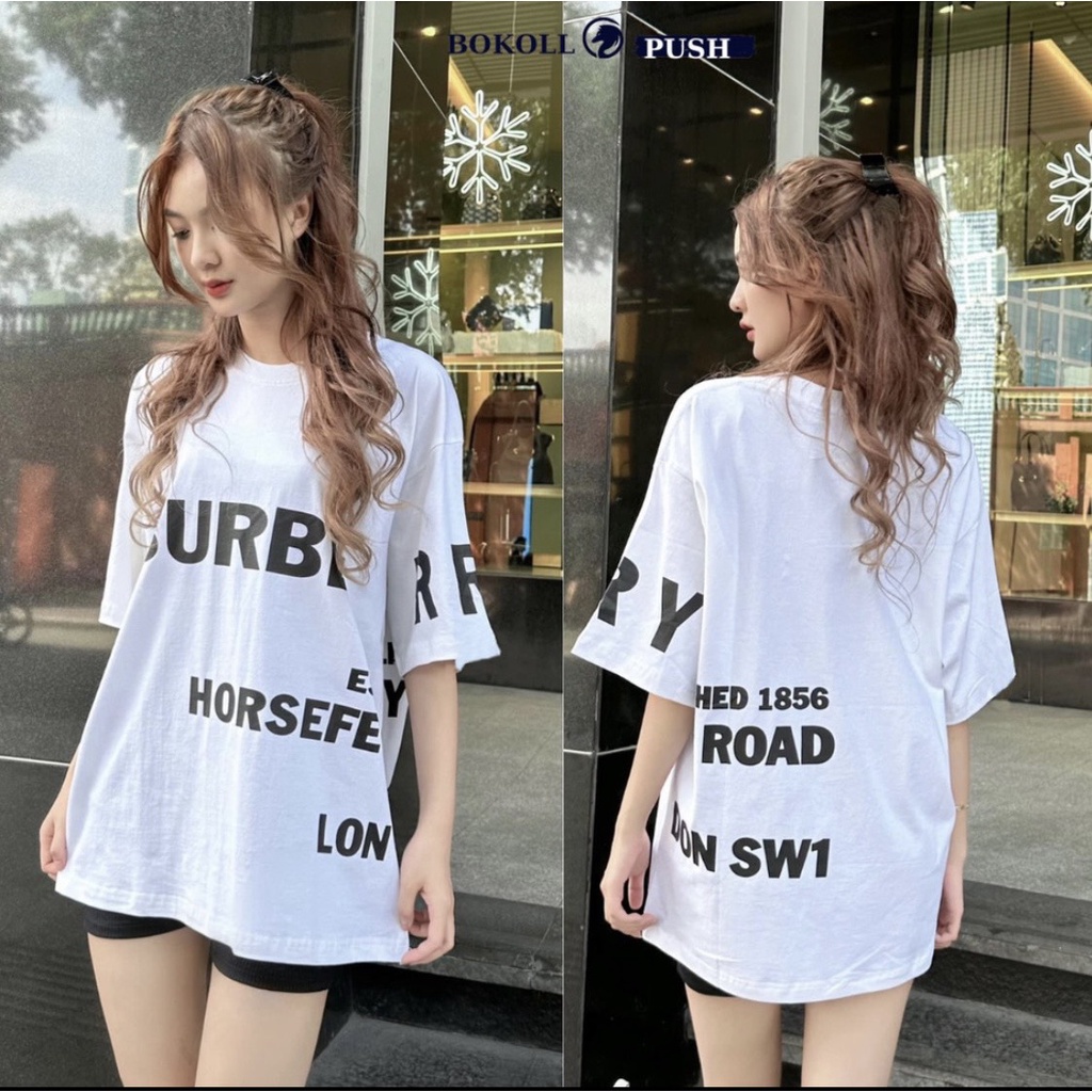 Áo Phông Nam Nữ BURBERRY Chất Liệu Cotton Thoáng Mát Hình In Siêu ...