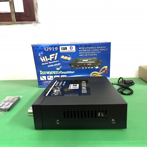 Ampli Mini Bluetooth G919 Hát Karaoke CHẠY ĐIỆN 12V VÀ 220V