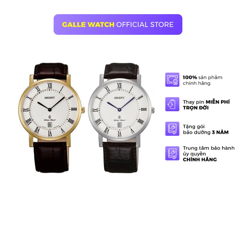 Đồng hồ nam Orient Watch Vintage FGW0100 máy quartz mặt kính sapphire chống xước dây da đeo tay cao cấp chính hãng