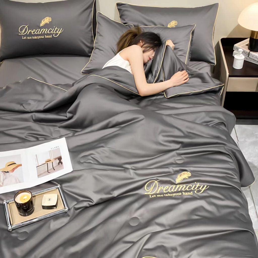 Bộ Chăn Hè Ga Gối Lụa Dream City Nhập Khẩu Cao Cấp