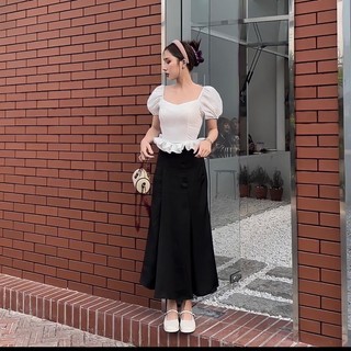 Set áo tay bồng mix chân váy đuôi cá TKCC Bageo