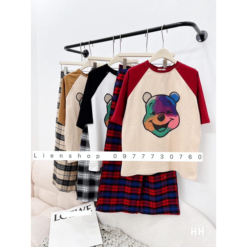 Bộ đồ nữ áo phông gấu quần dài siêu hot chuẩn L1 chất đẹp ( ảnh shop tự chụp )
