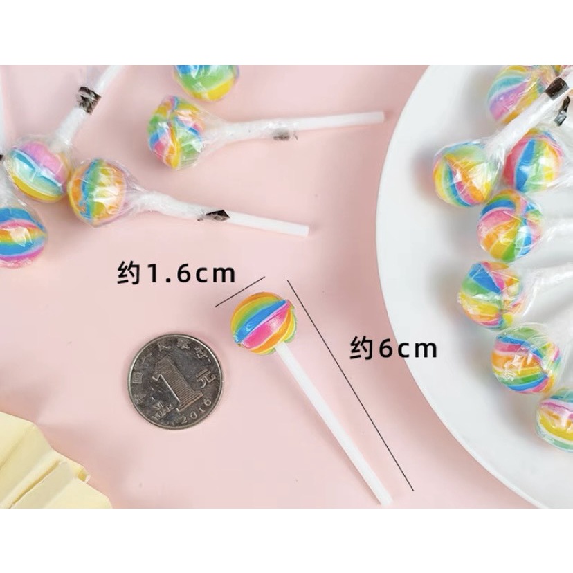 Combo 5 cây Kẹo mút mini hương trái cây mix vị