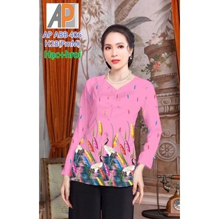 bộ bà ba in 4D (40-72kg)mặc vừa-ẢNH THẬT PHÍA SAU(bộ áo kèm quần)