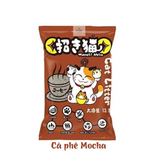 Hỏa Tốc cát vệ sinh cho mèo MANEKI NEKO 5L thương hiệu nhật bản