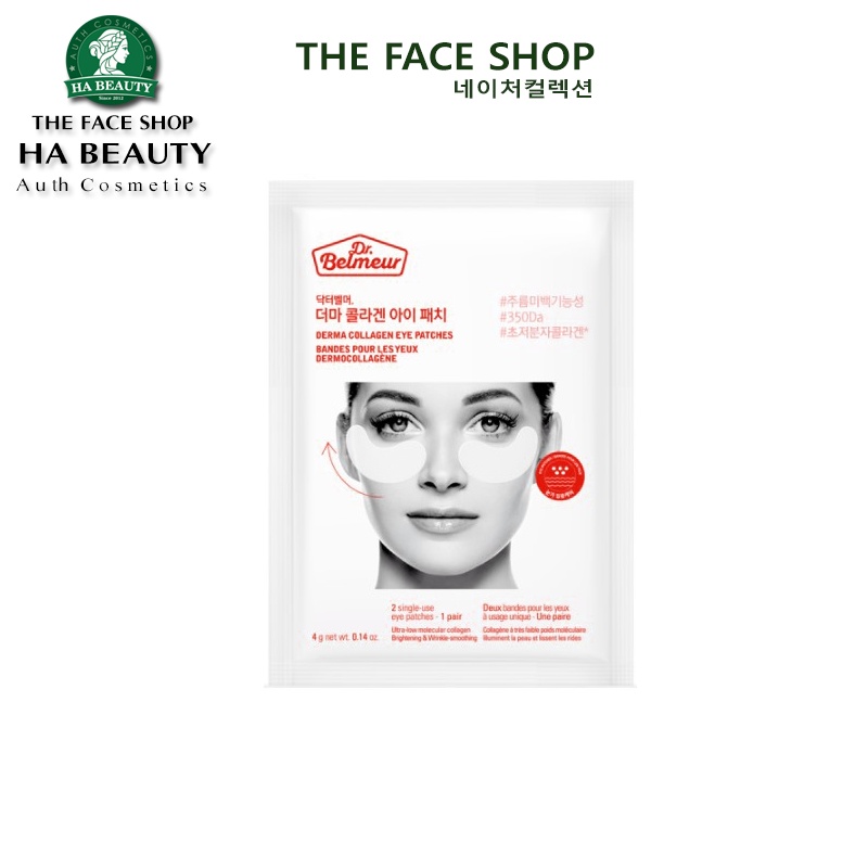 Miếng dán mặt nạ Mắt Cải thiện nếp nhăn Làm sáng da vùng mắt Dr Belmeur Derma Collagen Eye Patches 4g