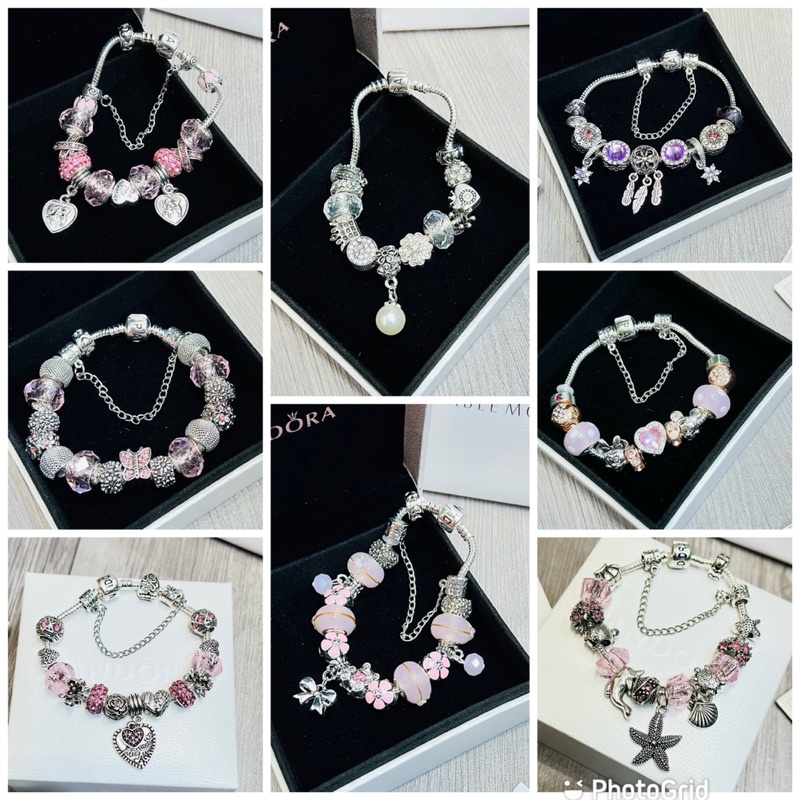 VÒNG TAY PANDORA FULL CHARM PHA LÊ (NHIỀU MÀU) 📌📌📌📌