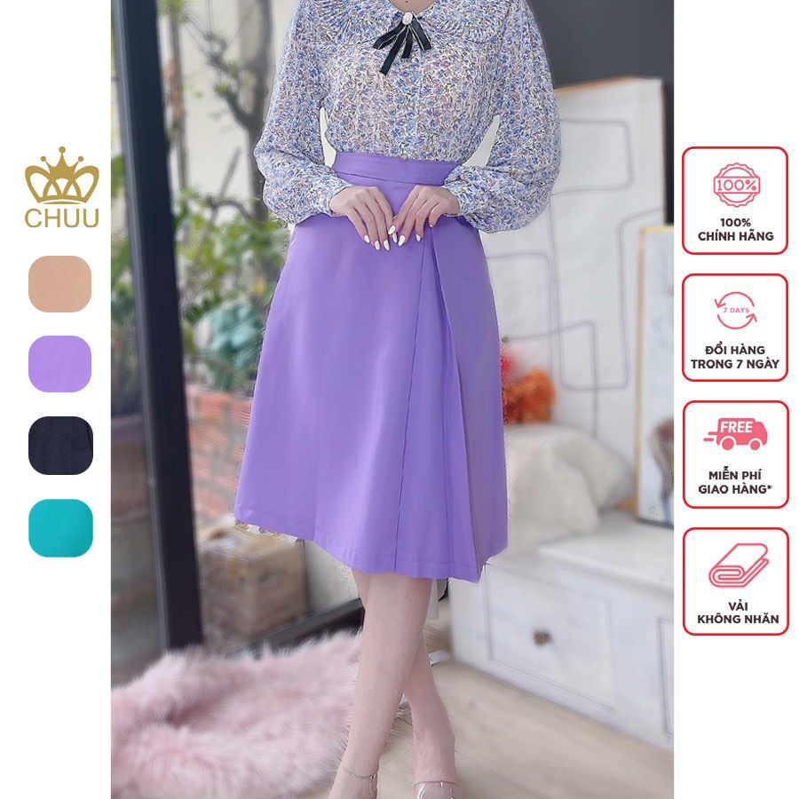 Chân váy chữ a công sở nữ dài tới gối sang trọng CHUU CV5026