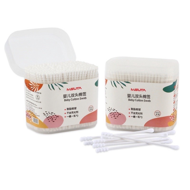 [HCM_GIÁ RẺ] Hộp tăm bông Vcool 200 que, làm sạch vùng tai, mũi và rốn cho bé.