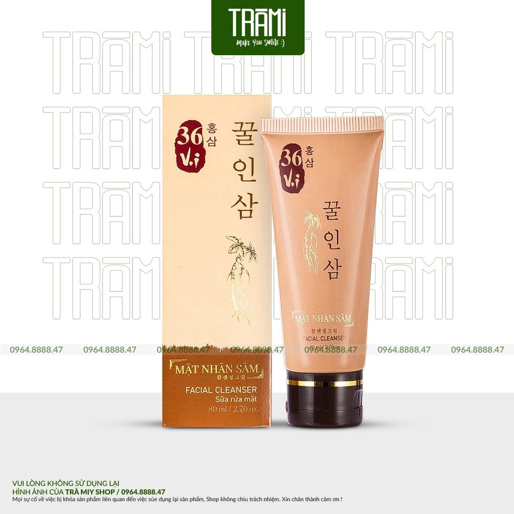 [CHÍNH HÃNG] Sữa Rửa Mặt Nhân Sâm 36 Vị - Thảo Mộc Đông Y Tuyệt Đối An Toàn Cho Mọi Làn Da.