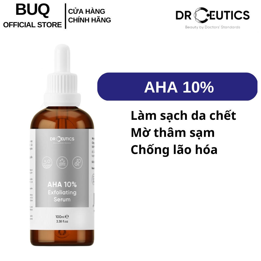 Dung Dịch AHA DrCeutics Tẩy Da Chết Làm Sáng Và Chống Lão Hóa Da (30ml 100ml)