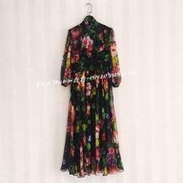 Vải Tơ Óng Đen Hoa To