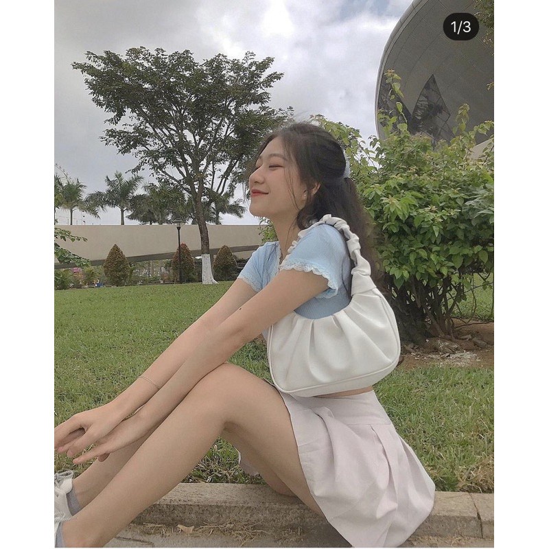 Túi Kẹp Nách Nữ Quai Nhún Sang Chảnh Phong Cách Hàn Quốc Chất Da Mền WD656