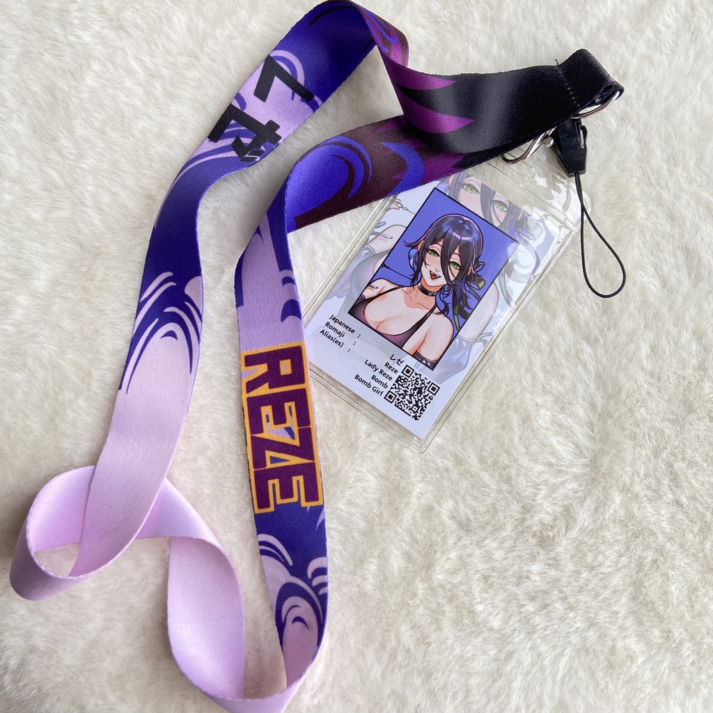 Dây đeo thẻ đeo điện thoại lanyard Chainsaw Man