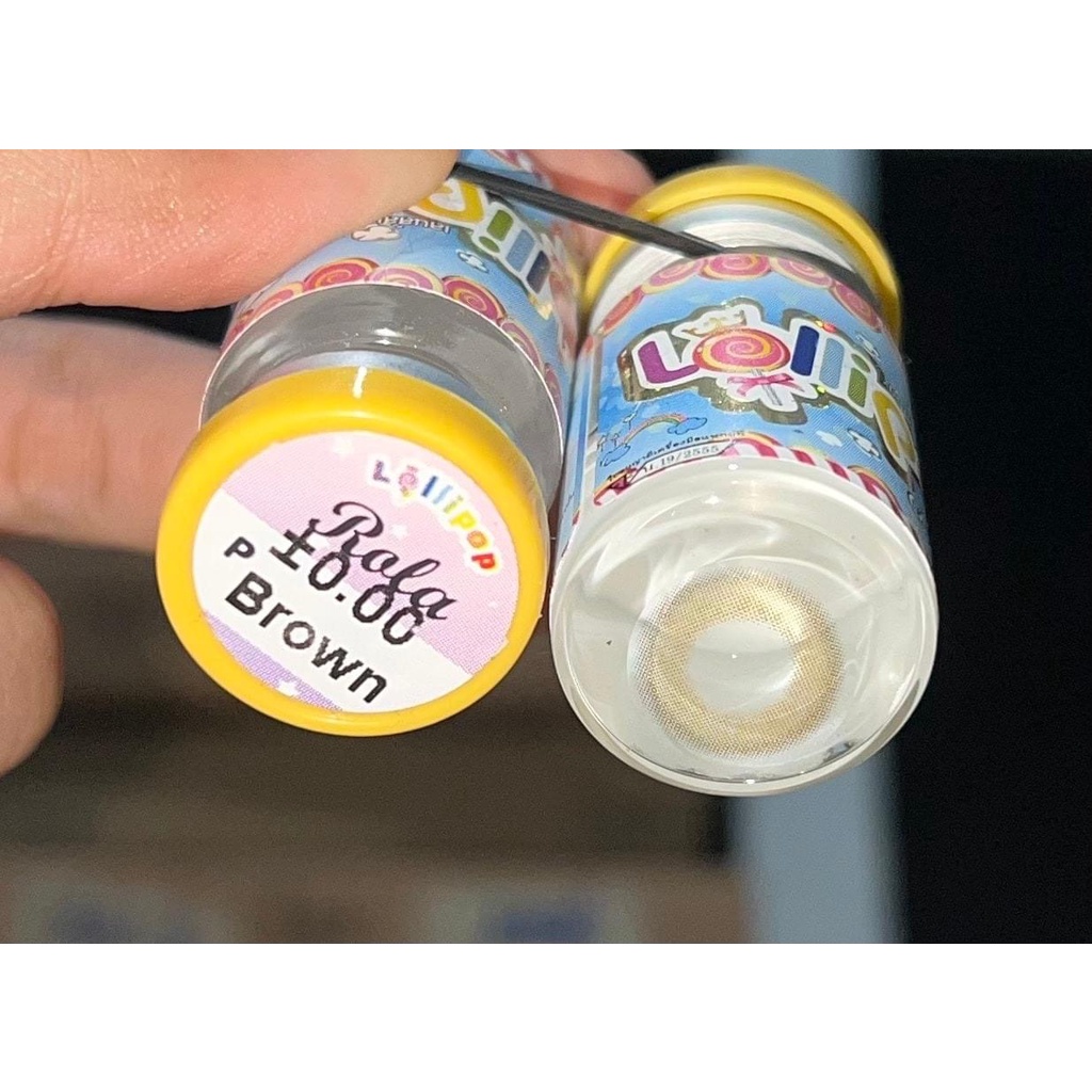 Lens Mắt Kính Áp Tròng Lollipop Giãn Nhẹ Không Độ Tự Nhiên Trong Veo chính Hãng Thái Lan
