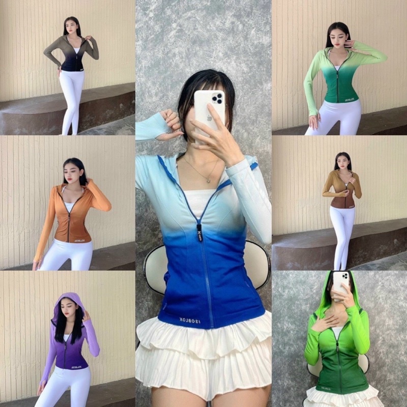 ÁO KHOÁC LOANG NGẮN GYM,THỂ THAO,YOGA