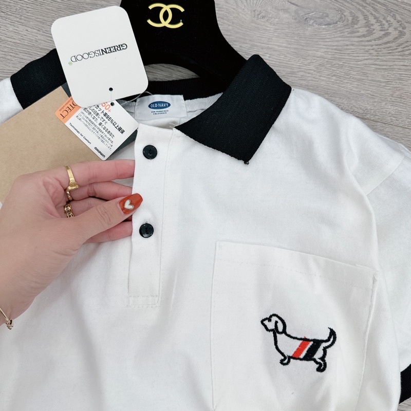 [ 𝐅𝐑𝐄𝐄 𝐒𝐇𝐈𝐏 ] Set áo polo TB mix chân váy xếp ly xám hot hit Áo cotton khô QC l1 dày dặn, phối bo len dệt cao cấp
