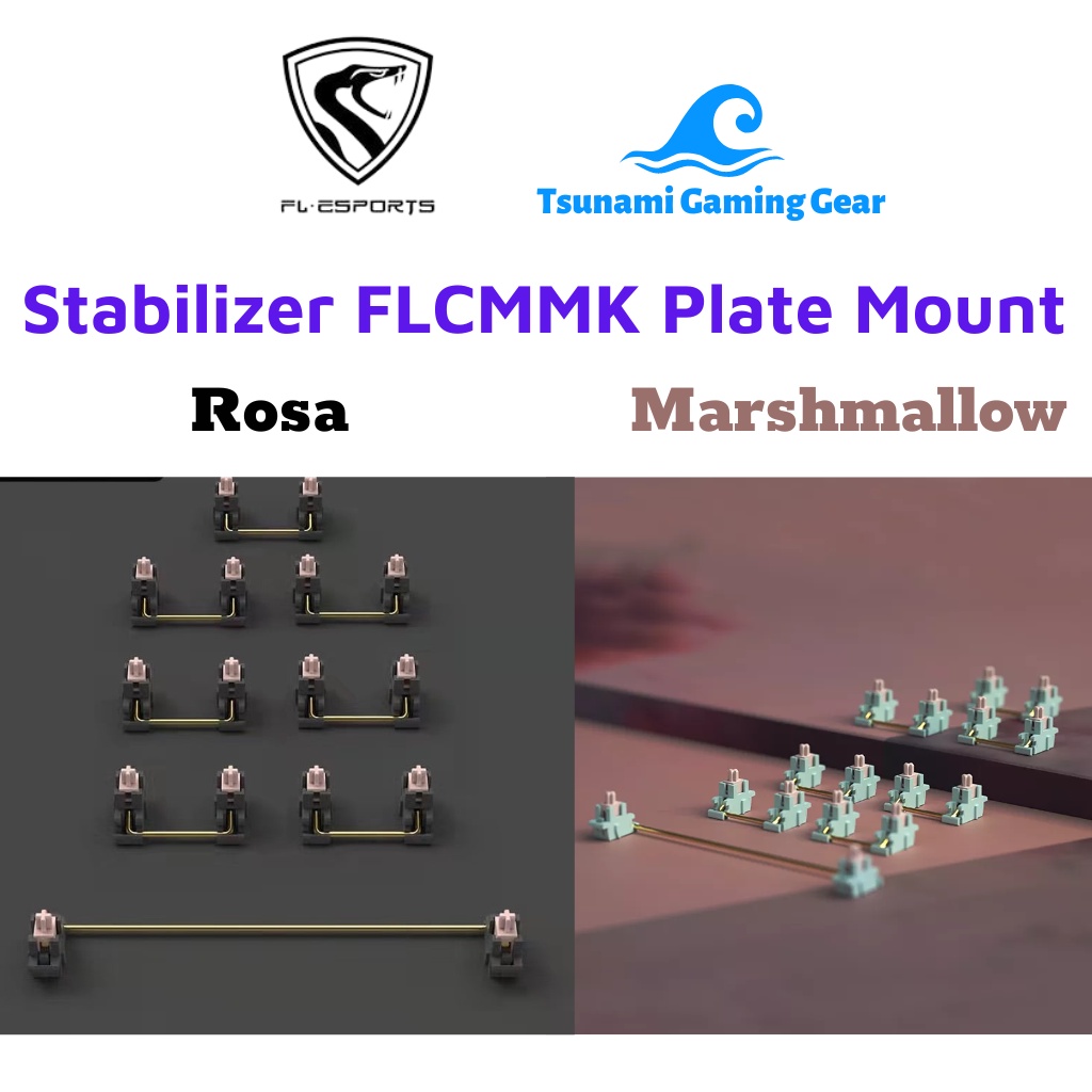 Bộ Stab FL-Esports FLCMMK Rosa/ Marshmallow Plate Mount dùng cho bàn phím cơ