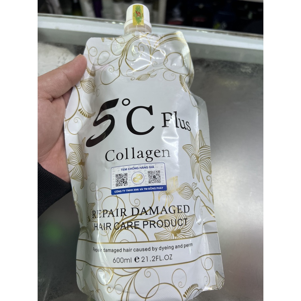 Kem Hấp Collagen 5C Plus siêu mượt phục hồi 600ml