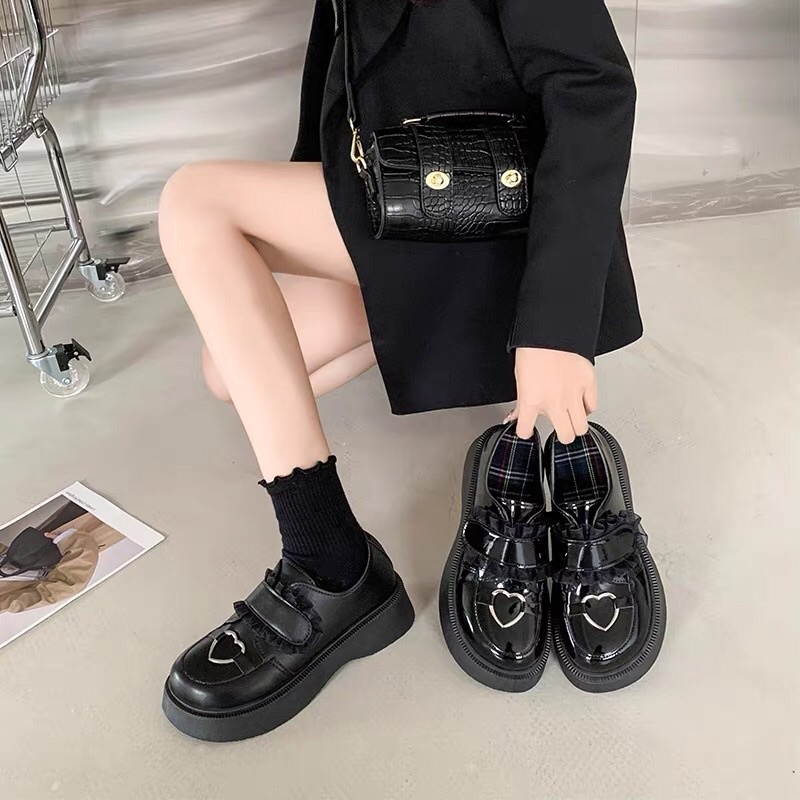 Giày Da nữ Retro Xuân Thu 2023 Mary Jane Nhật Bản ✨✨✨