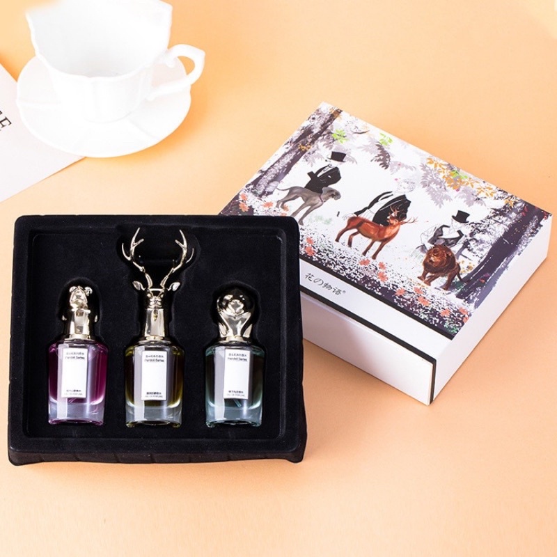 Set 3 Chai Nước Hoa Flower Of Story Hươu, Cáo, Hổ Mùi Hương Dịu Dàng,Thiết kế Tinh Xảo, Siêu Sang