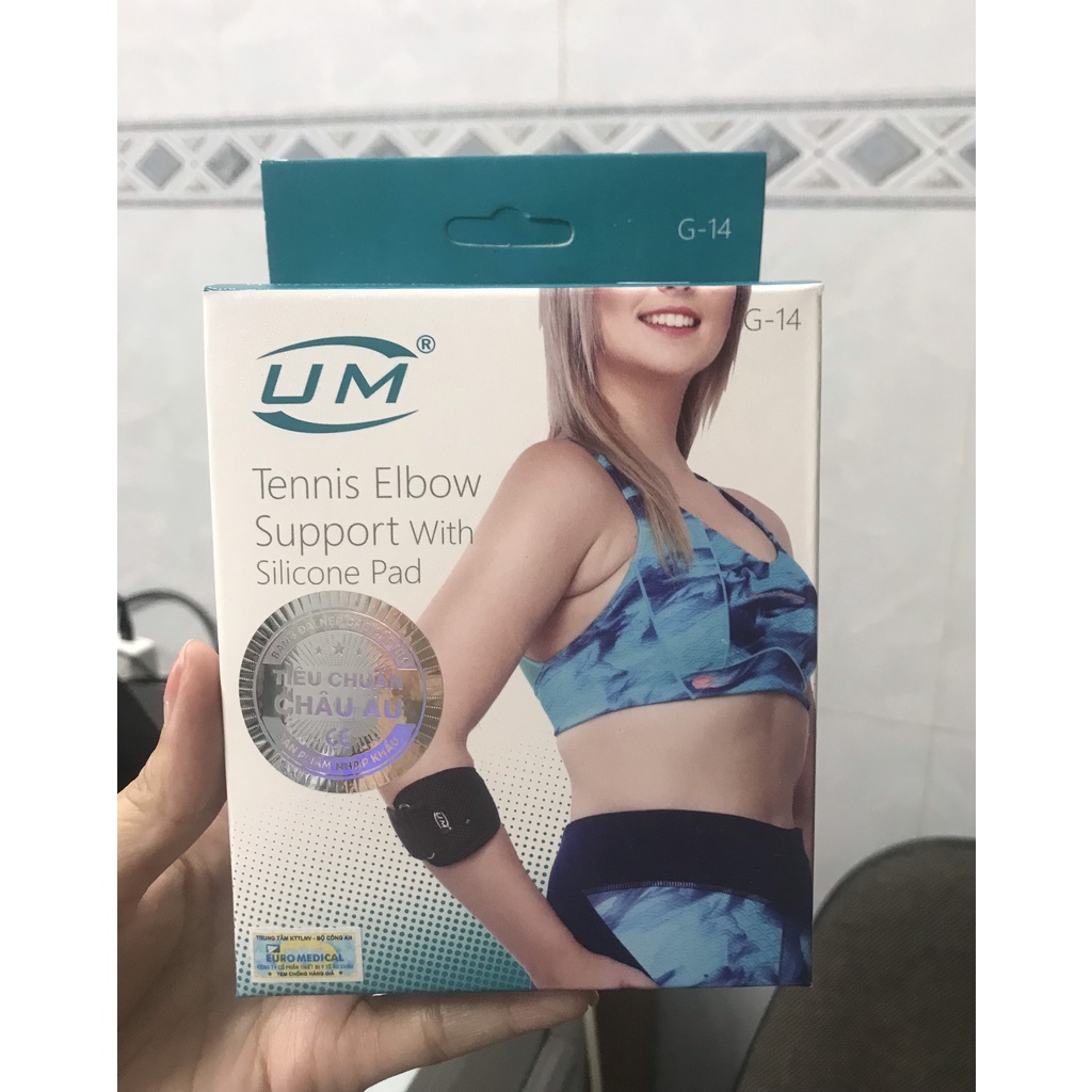 Băng khuỷu tay tennis United Medicare (G14), size UNI/XXL - Đen