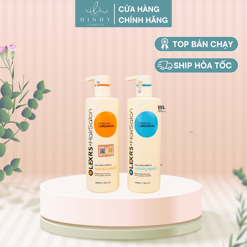 Cặp Dầu Gội Xả Olexrs Argan Oil Collage