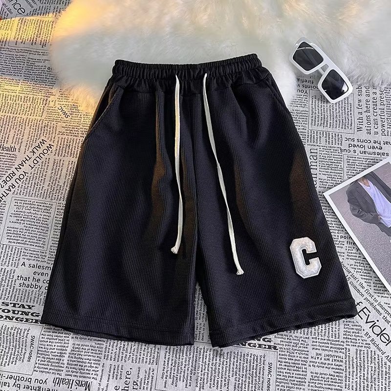 Quần short Nam Nữ mùa hè - APT Unisex - Quần đùi chữ C phiên bản Hàn Quốc, xu hướng ins quần ống rộng dây rút thẳng