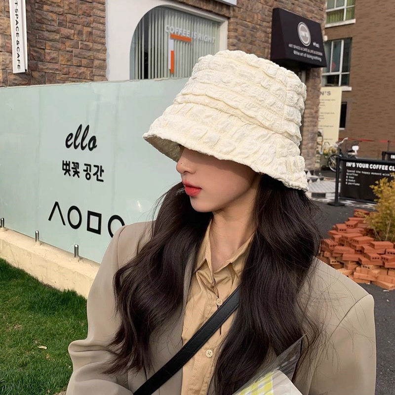 Nón bucket ONZ STUDIO - Mũ xô nam nữ chống nắng cotton xếp ly thoáng khí có dây điều chỉnh Ulzzang Hàn Quốc MB06