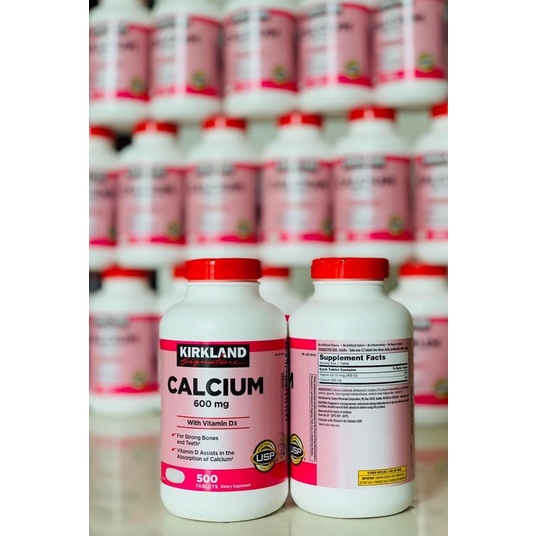 Viên uống bổ sung Canxi Kirkland Calcium 600mg + D3 Mỹ (date T8/2025 )