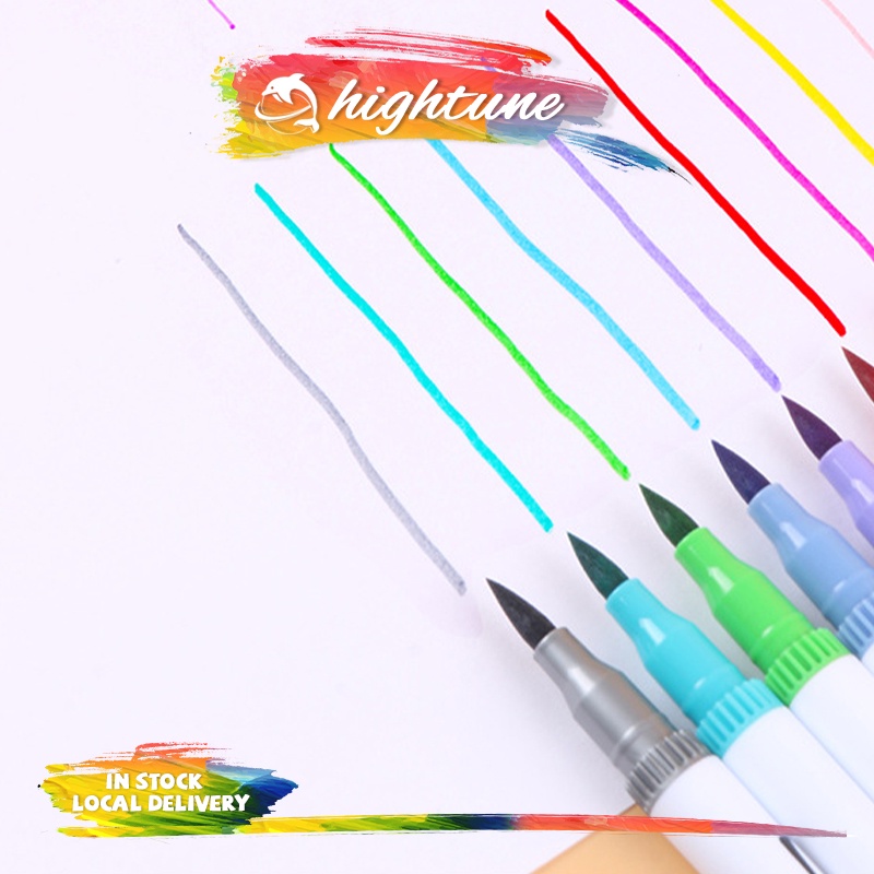 Set bút brush, bút dạ màu nước 24-240 màu thiết kế 2 đầu mảnh dễ vẽ, bút vẽ màu nước đầu mềm, bộ bút vẽ màu nước hai đầu cho trẻ em, có nhiều màu