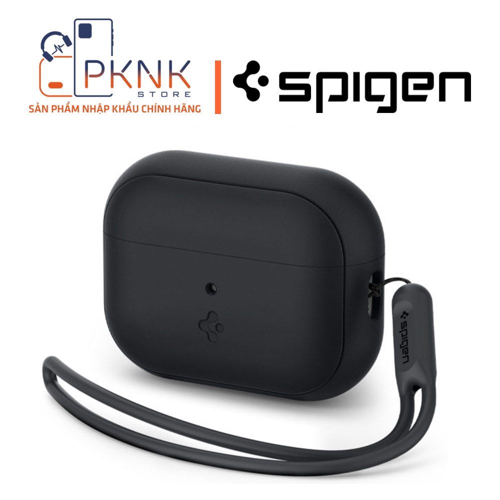 ỐP LƯNG SPIGEN APPLE AIRPOD PRO 2 SILICON FIT BLACK