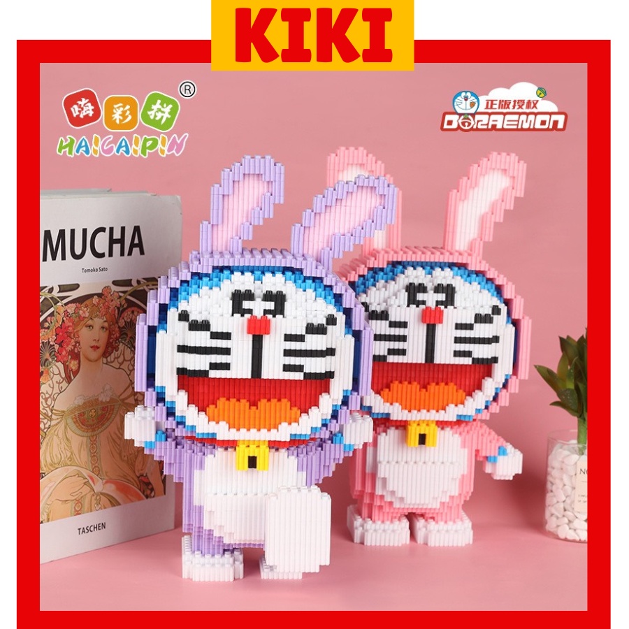 Doraemon 30,2cm cỡ lớn, mô hình lắp ráp le go chú mèo máy, đồ chơi xếp hình đáng yêu cho người lớn và trẻ em [TẶNG BÚA]