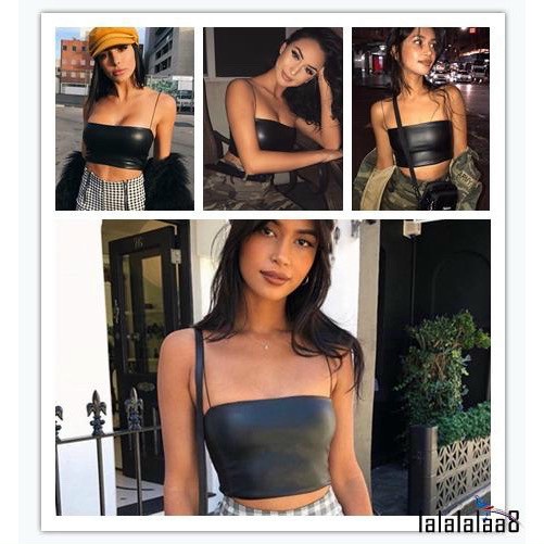 ÁO TANK TOP TRỄ VAI LIỆU DA PU DO310 #UTRRB RUBY
