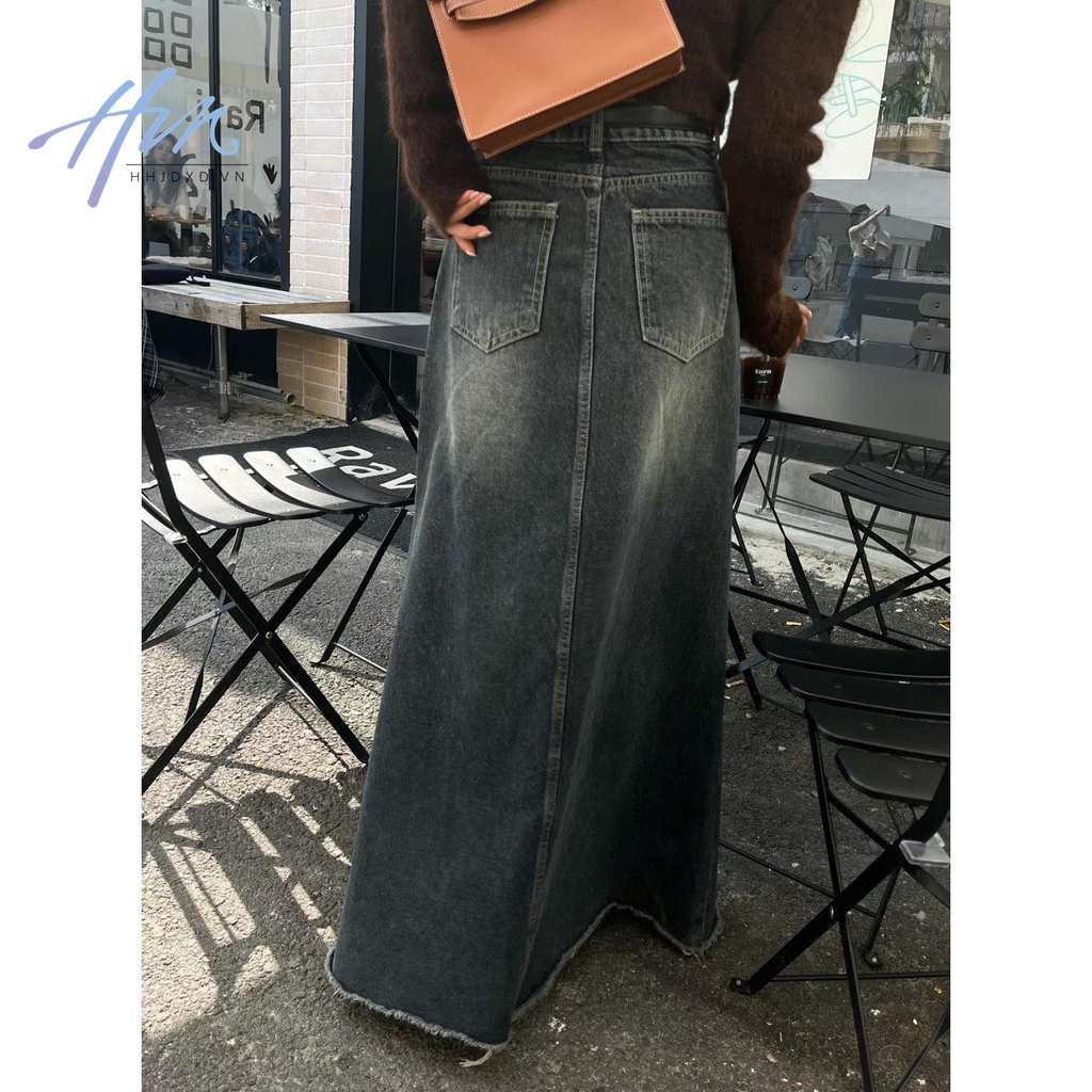 Chân Váy Denim Dáng Chữ A Thời Trang Mùa Đông Hàn Quốc 2022 Mới