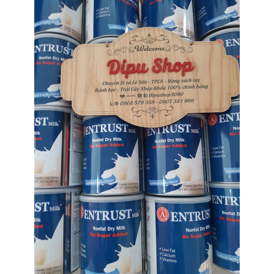 Sữa Entrust dành cho người tiểu đường Entrust Milk 400g date 2025
