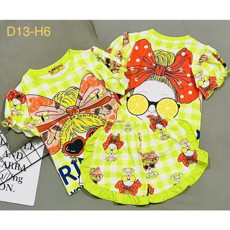 MÃ D13 BỘ GHỐ GÁI THUN LẠNH 3D SIZE 20-42kg