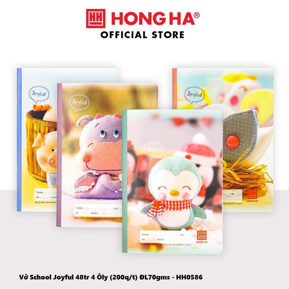 Vở 4 Ôly, cấp 1  – Hồng Hà, Phúc Thịnh Genius -48tr/80tr/180tr - VPP CUTE QUẾ ANH