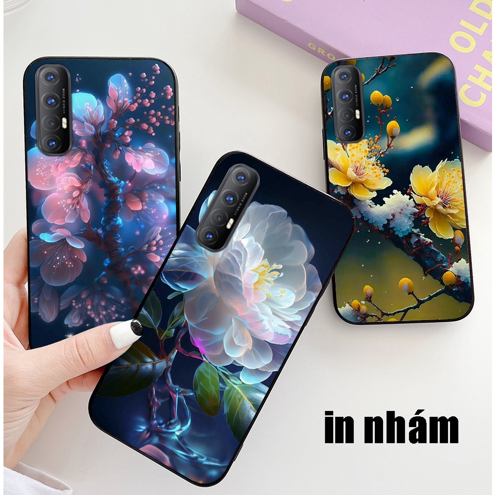 Ốp lưng oppo reno 3 / oppo reno 3 pro / a91 in nhám hình hoa cỏ