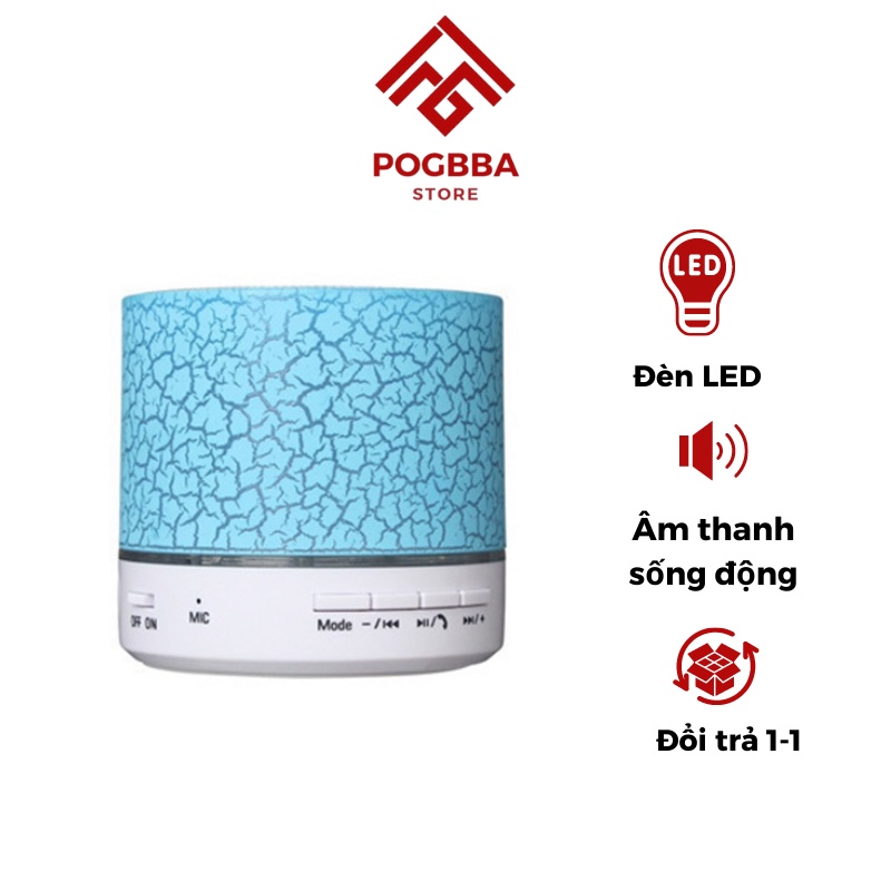 Loa bluetooth mini không dây có đèn led chính hãng đa năng âm thanh sống động - POGBBA STORE