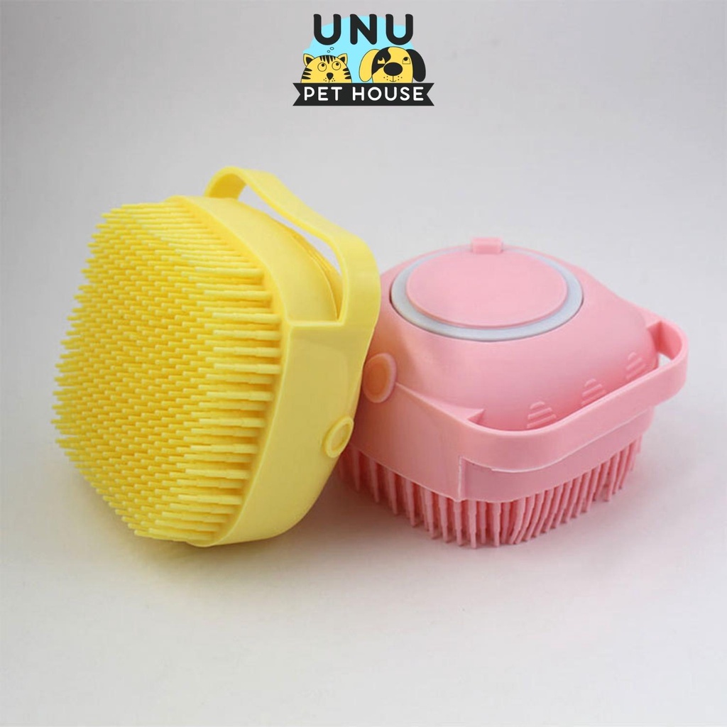 Bàn chải tắm chó mèo sillicon tạo bọt giúp thú cưng tắm sạch và tiện dụng - UNU Pet House